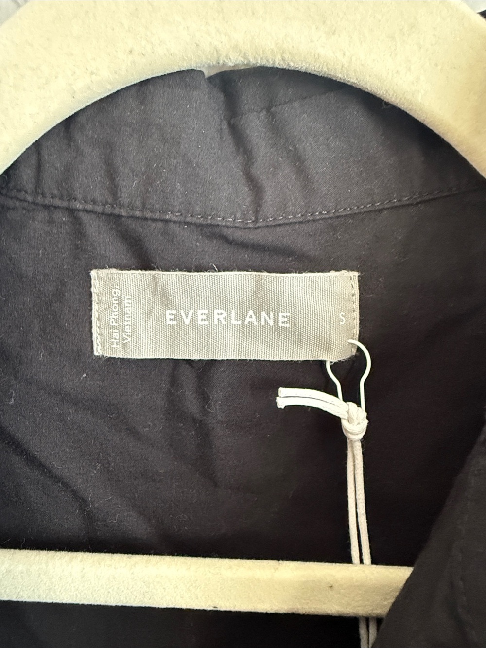 Everlane Black The Poplin Short Sleeve Box Shirt Size Small - Picture 2 of 6
